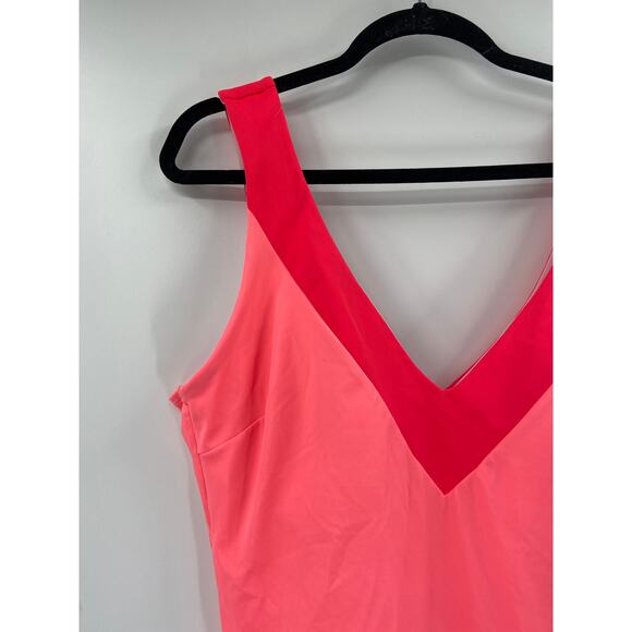 BODEN Cross Back Swimsuit Fizzy Fusion Color Block Pink Coral - Picture 3 of 8